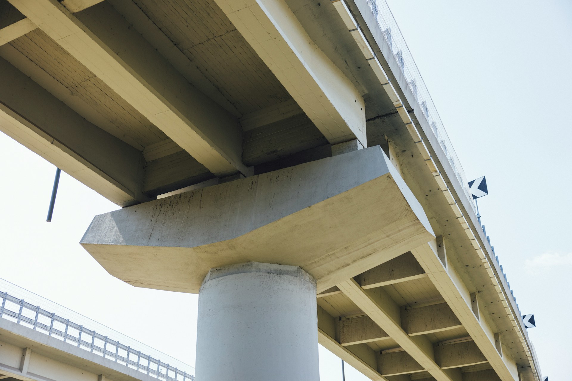 Underside of a bridge
